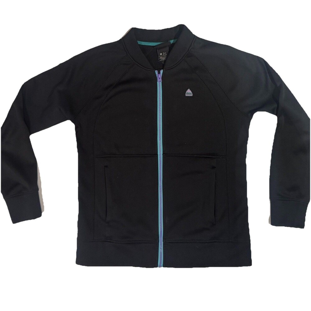 Burton Womens Crown Bonded Jacket Dryride Water Resistant Full-Zip Fleece MD Blk